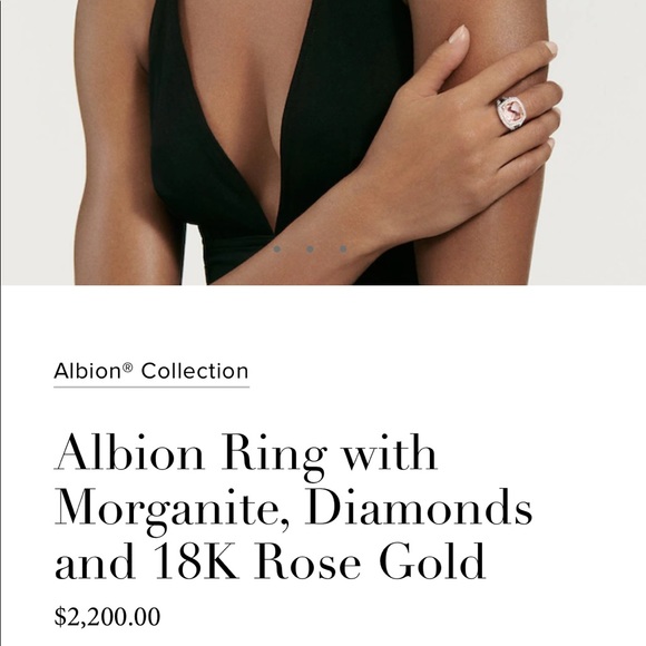 David Yurman Morganite Albion Ring 11 mm - Picture 2 of 5